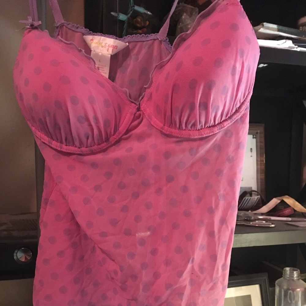 Jasmine and Ginger Polka Dot Mesh Cami